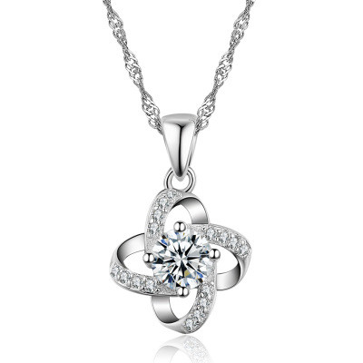Elegant 925 Sterling Silver Necklace - Click Image to Close